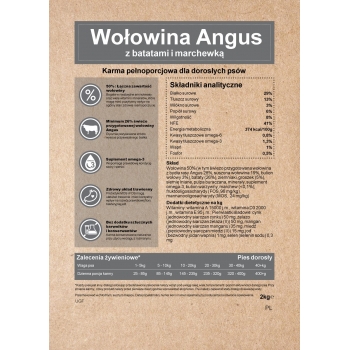 Bezzbożowa z Gór - karma dla psa Zdrowa Wołowina 2kg